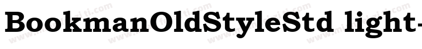 BookmanOldStyleStd light字体转换